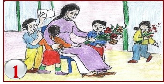 Bông hồng tặng cô