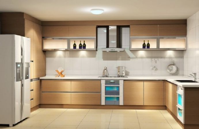 Tủ bếp gỗ công nghiệp Veneer