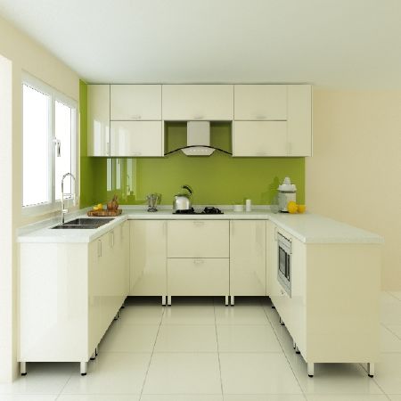 Tủ bếp gỗ MDF sơn màu
