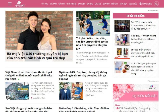 Báo điện tử dành cho phái nữa eva