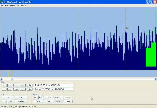 Phần mềm cắt ghép nhạc chuyên nghiệp mp3DirectCut