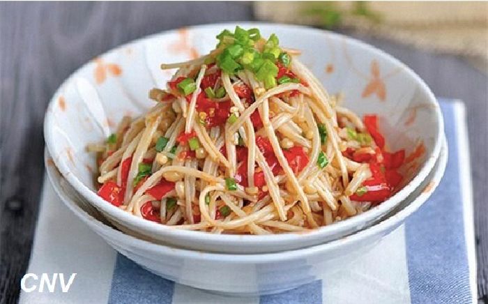 Nấm kim châm xào chay