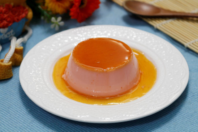 Bánh flan dâu tây