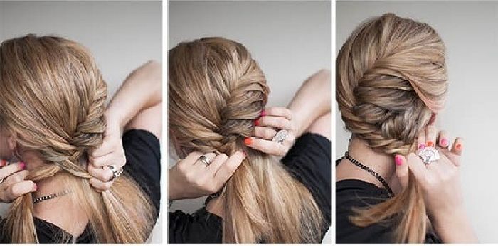 Cách tết tóc xương cá zích zắc
