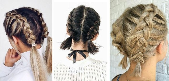 Cách tết tóc ngắn tết hai bên