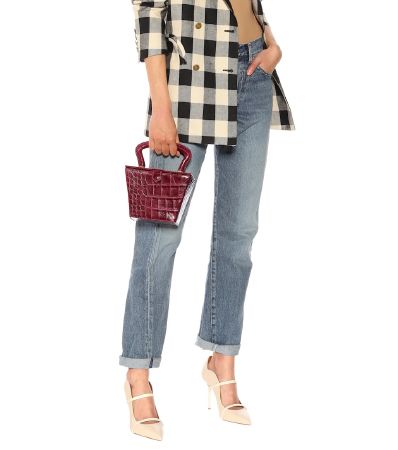 Staud Sadie Mini Crocodile- effect Leather Box Bag ( ~ 3.700.000 VND)