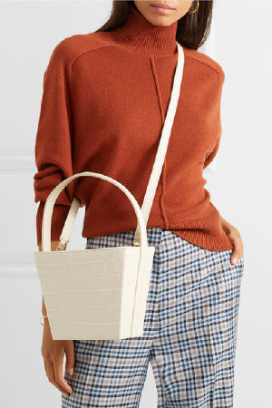 Staud - Edie Croc- effect Leath tote ( ~ 4.400.000 VND)