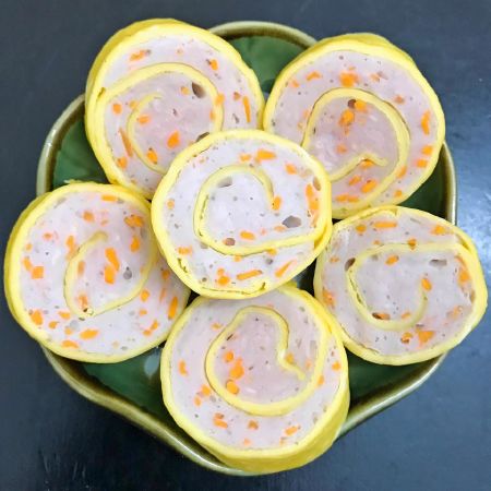 Trứng cuộn tôm hấp