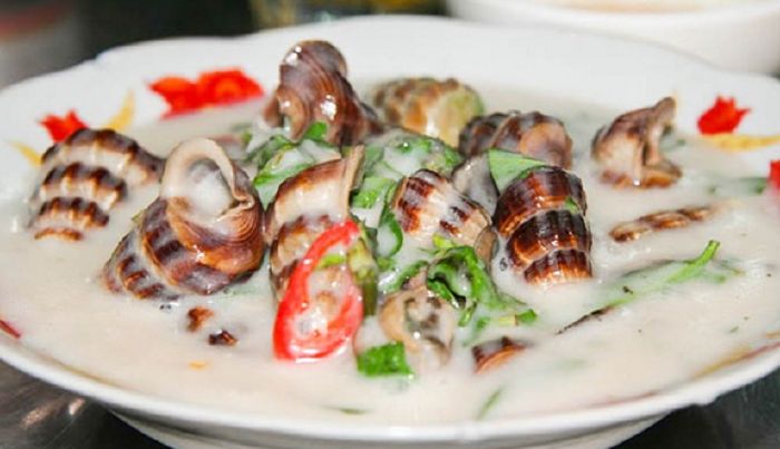 Ốc len xào dừa