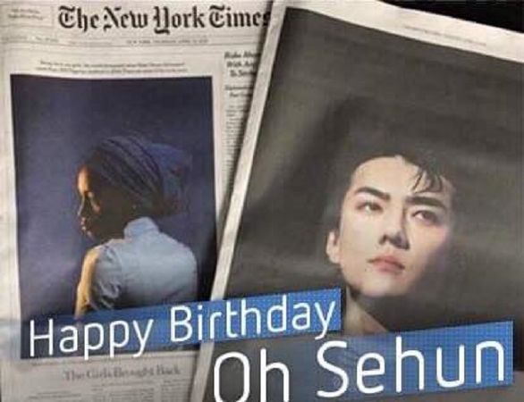 Quảng cáo hình ảnh idol trên tuần báo đắt đỏ nhất hành tinh New York Times
