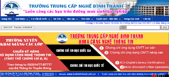 Trường trung cấp nghề Bình Thạnh – CS Phan Văn Trị