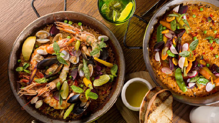 Seafood paella, Spain