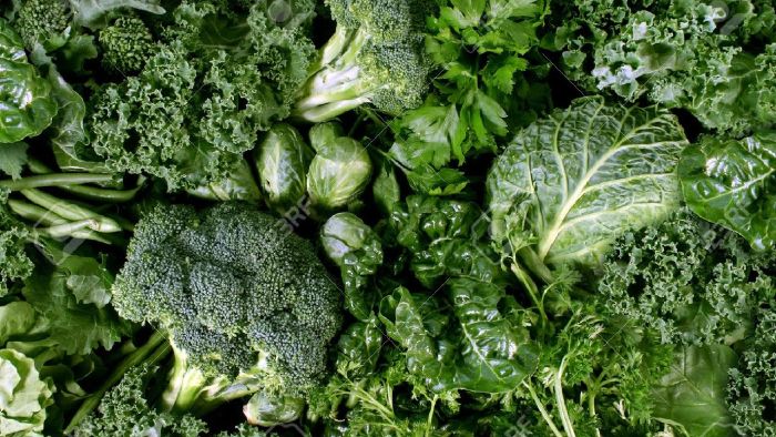 Leafy green vegetables