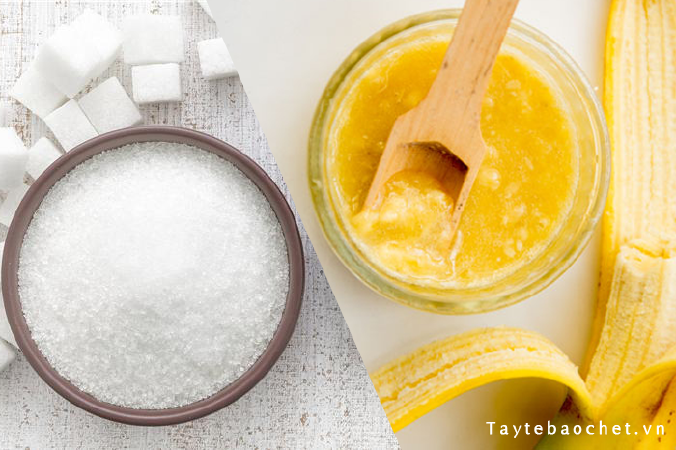 Tẩy tế bào chết bằng chuối và đường