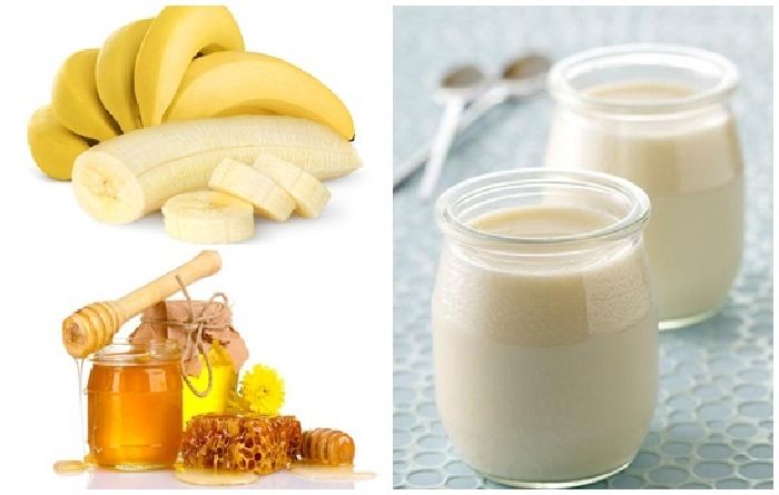 Mặt nạ chuối kết hợp cùng sữa chua và mật ong