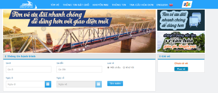Website giare.vetau.vn