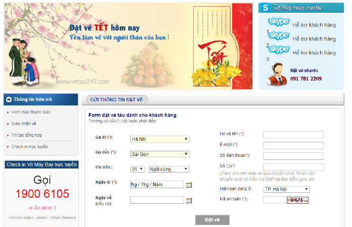 Website vetau247.com