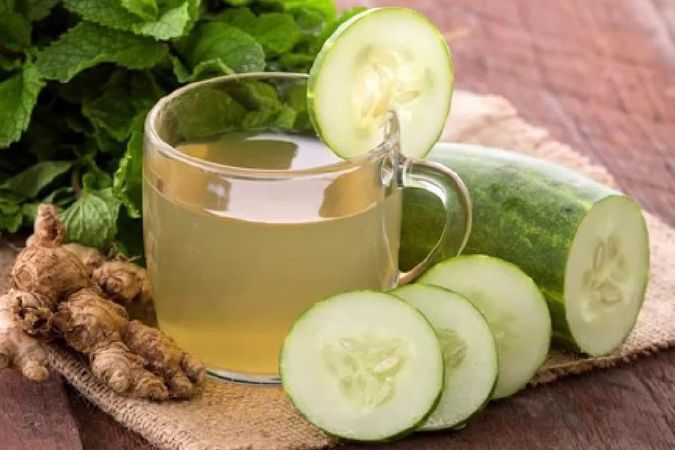 Nước ép gừng, dưa chuột