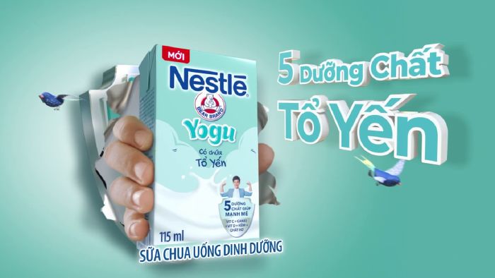 Sữa chua uống Nestlé Yogu có chứa tổ yến