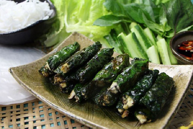 Cách làm lá lốt cuốn nấm