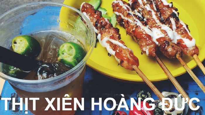 Thịt xiên nướng Hoàng Đức – số 55 Chùa Láng – 7k/xiên