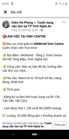 Nhóm việc làm Facebook