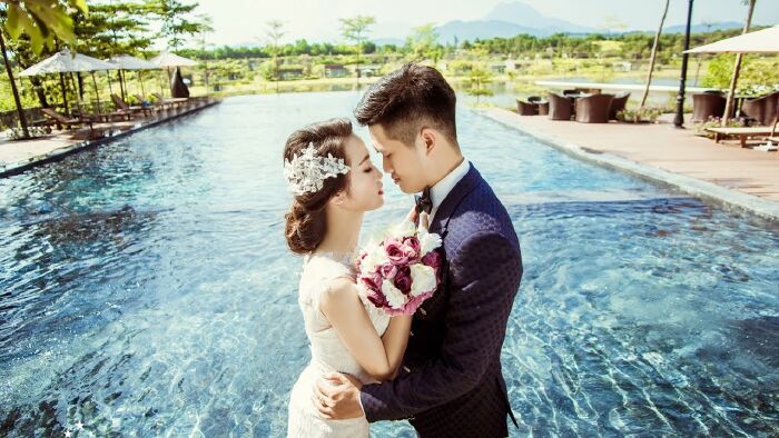 Hình cưới ở Resort