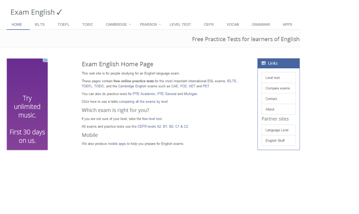 Exam English