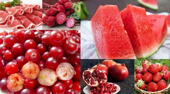 Các loại rau củ màu đỏ chứa nhiều chất sắt