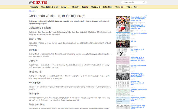 Website dieutri.vn