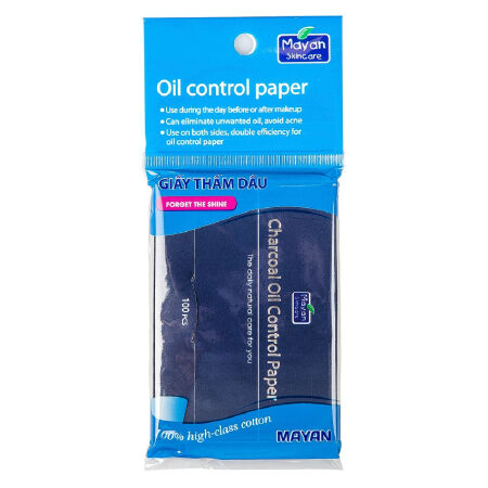 Giấy Thấm Dầu Mayan Than Hoạt Tính Charcoal Oil Control Paper