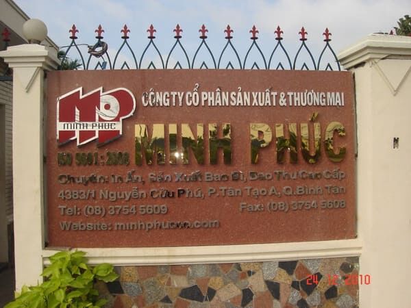 Công ty CP in và bao bì Minh Phúc
