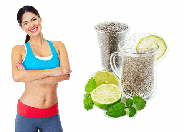 Nước detox giảm cân dưa leo, chanh và hạt chia