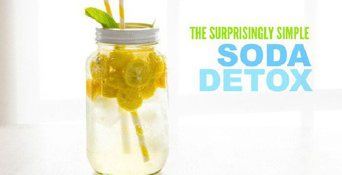 Nước detox giảm cân soda giấm táo