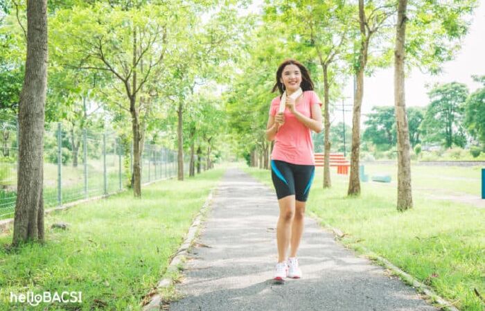 Kết hợp với chế độ tập luyện giúp giảm cân.