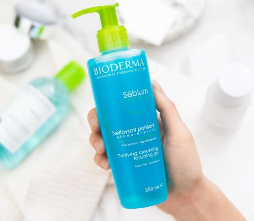 Sữa rửa mặt Bioderma Sebium Gel Moussant cho da dầu mụn, hỗn hợp thiên dầu