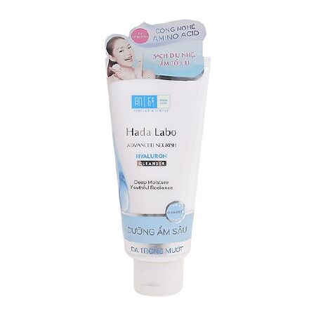 Sữa rửa mặt Hada Labo Advanced Nourish Hyaluron Cleanser cho da khô, hỗn hợp thiên khô