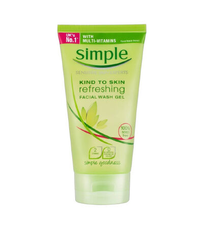 Sữa rửa mặt Simple Kind To Skin Refreshing Facial Wash Gel mọi loại da mụn