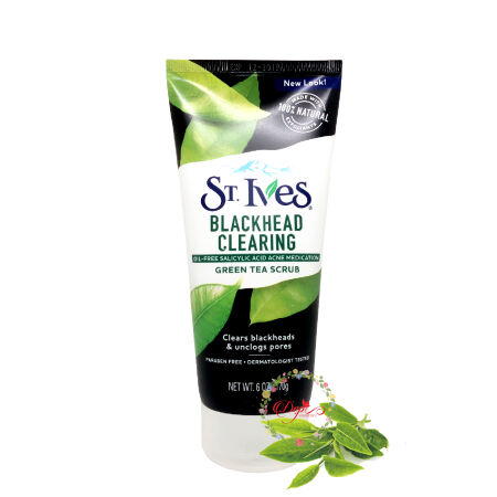Tẩy tế bào chết St Ives Blackhead Clearing Green Tea Scrub