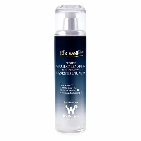 Nước Hoa Hồng It's Well Plus Snail Calendula Prestige Rich Hydration Essential Toner