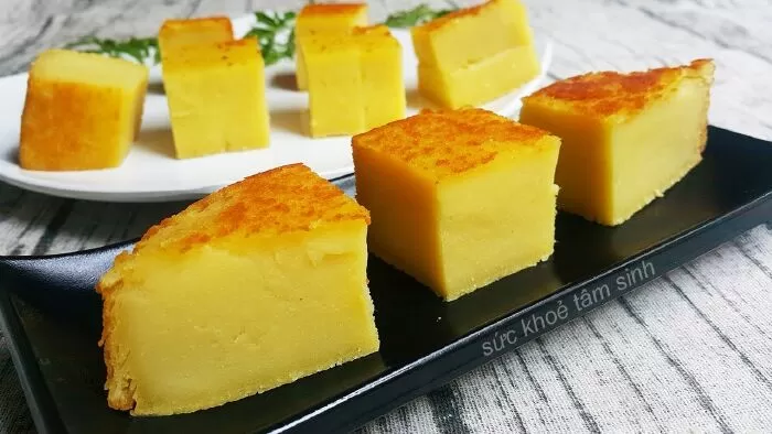 Bánh đậu xanh nướng: