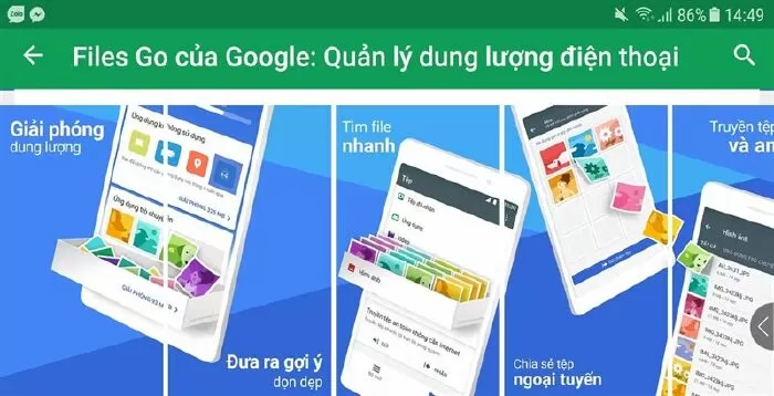 Dọn dẹp dữ liệu/sao lưu nhanh chóng với Google