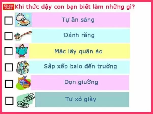 Thiết lập một thời gian biểu rõ ràng cho trẻ