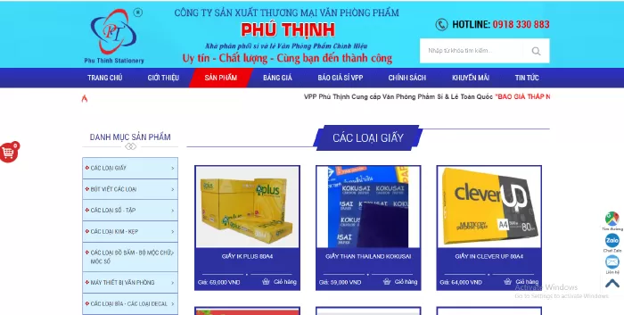 Công Ty SX TM Văn Phòng Phẩm Phú Thịnh