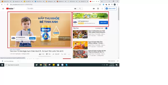 Quảng cáo trên Youtube