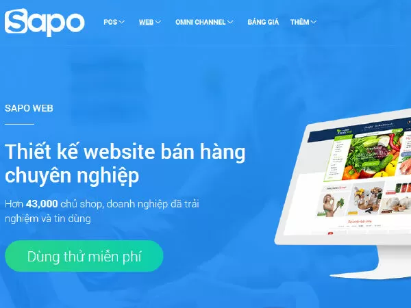 Sapo Web, thiết kế website bán hàng chuyên nghiệp