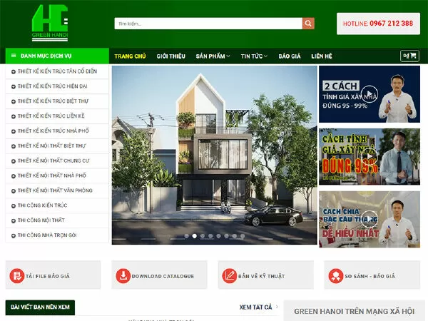 Công Ty CP Tư Vấn Thiết Kế Và XD Hà Nội Xanh
