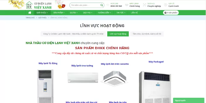 Công Ty TNHH Cơ Điện Lạnh Việt Xanh