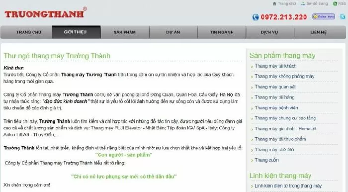 Công ty thang máy Trường Thành