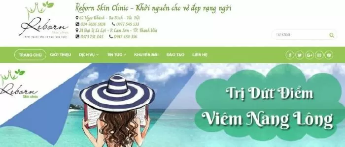 Địa chỉ chăm sóc da mặt tại Hà Nội - Reborn Skin Clinic